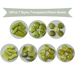 35 Stück transparente Harzperlen in 7 Stilen&nbsp;RESI-FS0001-75