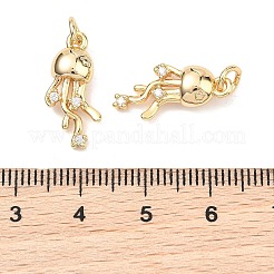 Ciondoli Shegrace in ottone con micro pavé di zirconi cubici trasparenti&nbsp;XGRQ29470-392G