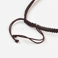 Braccialetti regolabili con perline intrecciate turchesi sintetiche (tinte).&nbsp;BJEW-JB03931