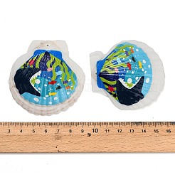 Grands pendentifs en coquillage naturel imprimé&nbsp;SH-CBA93AD-19F