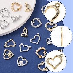 20 pièces 10 styles pendentifs en alliage strass&nbsp;FIND-FS0004-01