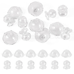 6 Satz transparente Glasperlenkappen&nbsp;GLAA-BY0001-07B