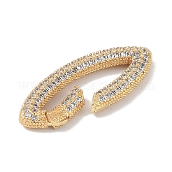 Gestellware Messing Micro Pave Zirkonia Twister Spangen&nbsp;KK-NH0002-09G-01