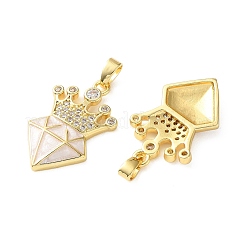 Pendentifs en laiton zircon cubique transparent&nbsp;CU-CBA2554-07G
