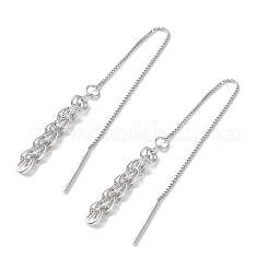 925 Ohrstecker aus rhodiniertem Sterlingsilber&nbsp;EJEW-K258-23P