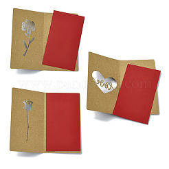 3 Satz 3 Stile Kraftpapier Grußkarten&nbsp;AJEW-FS0001-28