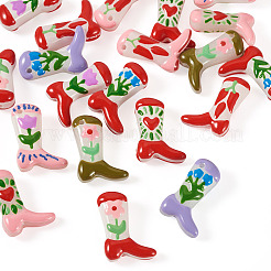 20 pz 10 stili stivale vernice forno vetro smalto perline&nbsp;LAMP-TA0002-78A