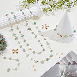 Kit fai da te per realizzare braccialetti/collane con perline in ottone&nbsp;DIY-GA0008-40