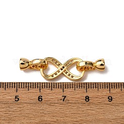 Messing Micro Pave klare Zirkonia Falte über Verschlüsse&nbsp;KK-Z121-28G