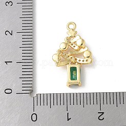 Pendentifs avec zircon cubiques à micro-pavés en laiton&nbsp;KK-P290-49G