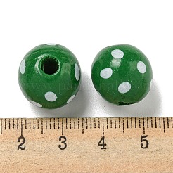 Perles européennes en bois imprimées&nbsp;WOOD-G022-18D