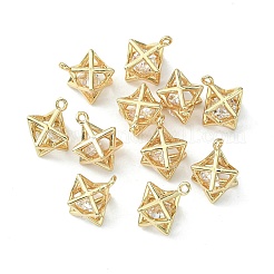 Latón charms de circonio cúbico&nbsp;X-KK-G462-50KCG