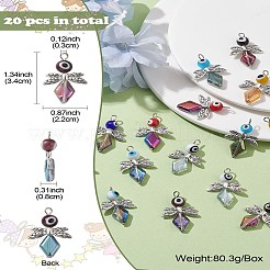 20 Stück 10-farbige Böse Augen Bunte Malerei-Anhänger&nbsp;FIND-CJ0001-69