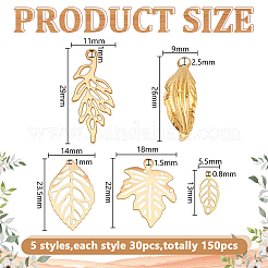 150 Stück 5 Stile Eisen & Legierung & 304 Edelstahl Anhänger&nbsp;DIY-HY0003-13