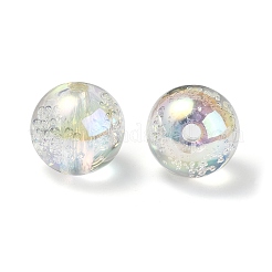 Placcatura uv perline acriliche iridescenti arcobaleno trasparenti&nbsp;TACR-D010-07B