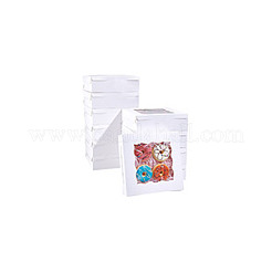 Rechteckige Keksschachteln aus Papier mit klarem Fenster&nbsp;CON-WH0107-03
