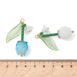 Pendentifs en acrylique et perles de verre filé à la main&nbsp;PALLOY-MZ01294