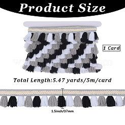 5 m Fransen-Spitzenbesatz aus Polyester im Ethno-Stil&nbsp;SRIB-CY0001-03A