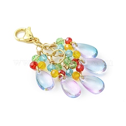 Decorazioni pendenti con perline di vetro&nbsp;HJEW-JM02801-02