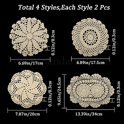 8 pièce de 4 styles de tampon en coton tissé&nbsp;AJEW-GF0008-96