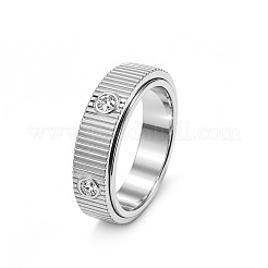 Drehbare Fingerringe aus Edelstahl 304 mit KristallStrassen&nbsp;WGE33BA-02