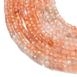 Natürliche sunstone Perlen Stränge&nbsp;G-L634-D06-2.5x2.5mm