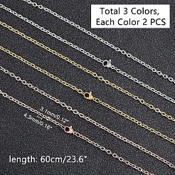 PVD-Vakuumbeschichtung klassische schlichte 304 Edelstahl Herren Damen Kabelkette für Halskette&nbsp;STAS-UN0005-34