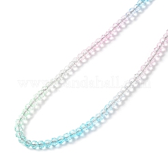 Collana di perline rotonde in vetro bling per donna&nbsp;NJEW-PH01490-03