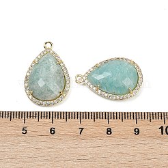 Natürliche Amazonit facettierte Anhänger&nbsp;G-I382-05G-08