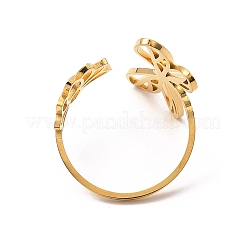 Anelli polsini aperti in acciaio inossidabile 304&nbsp;RJEW-Q808-03B-G