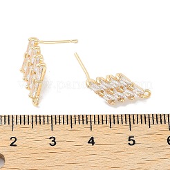 Messing micro pave zirkonia-ohrstecker-Zubehör&nbsp;KK-E107-24G