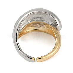 Offene Manschettenringe aus Messing in Tropfenform für Damen&nbsp;RJEW-S001-01GP