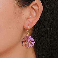 Pendentifs en résine transparente et bois de noyer&nbsp;RESI-CJ0001-90