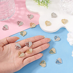 16 colgante de aleación con micropavé de rhinestone en 2 colores&nbsp;FIND-TA0010-15