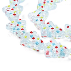 Brins de perles de verre bosselées faites à la main&nbsp;LAMP-F032-08F
