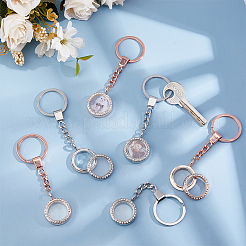 Ciondolo portachiavi con medaglione in lega di cristallo e strass&nbsp;KEYC-HS00001