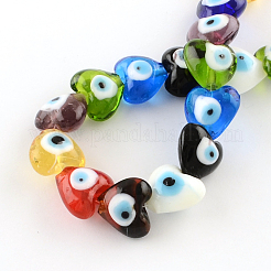 Heart evil eye Glasperle Litzen&nbsp;LAMP-R119-M