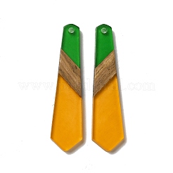 Pendentifs en résine opaque et bois de noyer&nbsp;RESI-D060-B