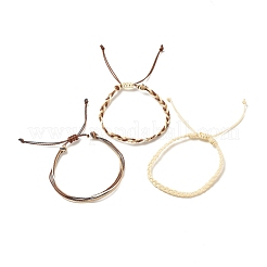 3pcs 3 ensembles de bracelets tressés en polyester ciré&nbsp;BJEW-JB08115-02