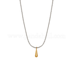 Collane lunghe con pendente a goccia in acciaio inossidabile 304 per donna&nbsp;WG6AD54-01