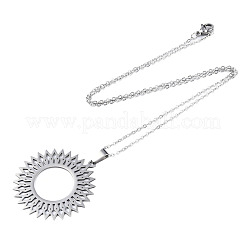 Colliers pendentifs en acier inoxydable 201 anti-ternissement&nbsp;NJEW-S105-JN622-45-1