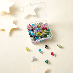 Anhänger aus Crackle-Glas mit Einbrennlackierung&nbsp;CCG-KS0001-01