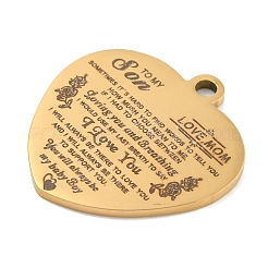 Colgantes de acero inoxidable 201 con revestimiento al vacío de PVD&nbsp;STAS-L079-26G-03