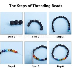Fabrication de bracelets chakras à faire soi-même&nbsp;DIY-SC0009-49AS