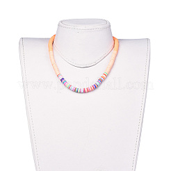 Collane di perline Heishi fatte a mano in argilla polimerica&nbsp;NJEW-JN02449