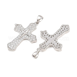 Pendentifs en laiton zircon cubique transparent&nbsp;CU-CBA7E9C-12B-P