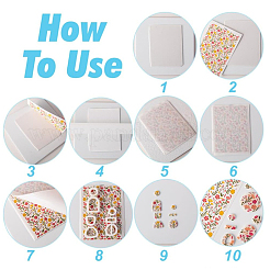 5 Stück 5 Farben Polymer Clay Ohrringe Wassertransferpapier&nbsp;DIY-HY0003-22B