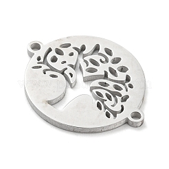 Anlaufgeschützte Hohlverbinder-Anhänger aus Edelstahl 304&nbsp;STAS-P332-04P