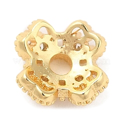 Cappucci con micro pavé di perline di zirconi cubici con placcatura in ottone&nbsp;KK-M248-08G