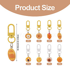 8 pièces 8 styles de pendentifs alimentaires imitation résine opaque&nbsp;AJEW-TADJ0001-26